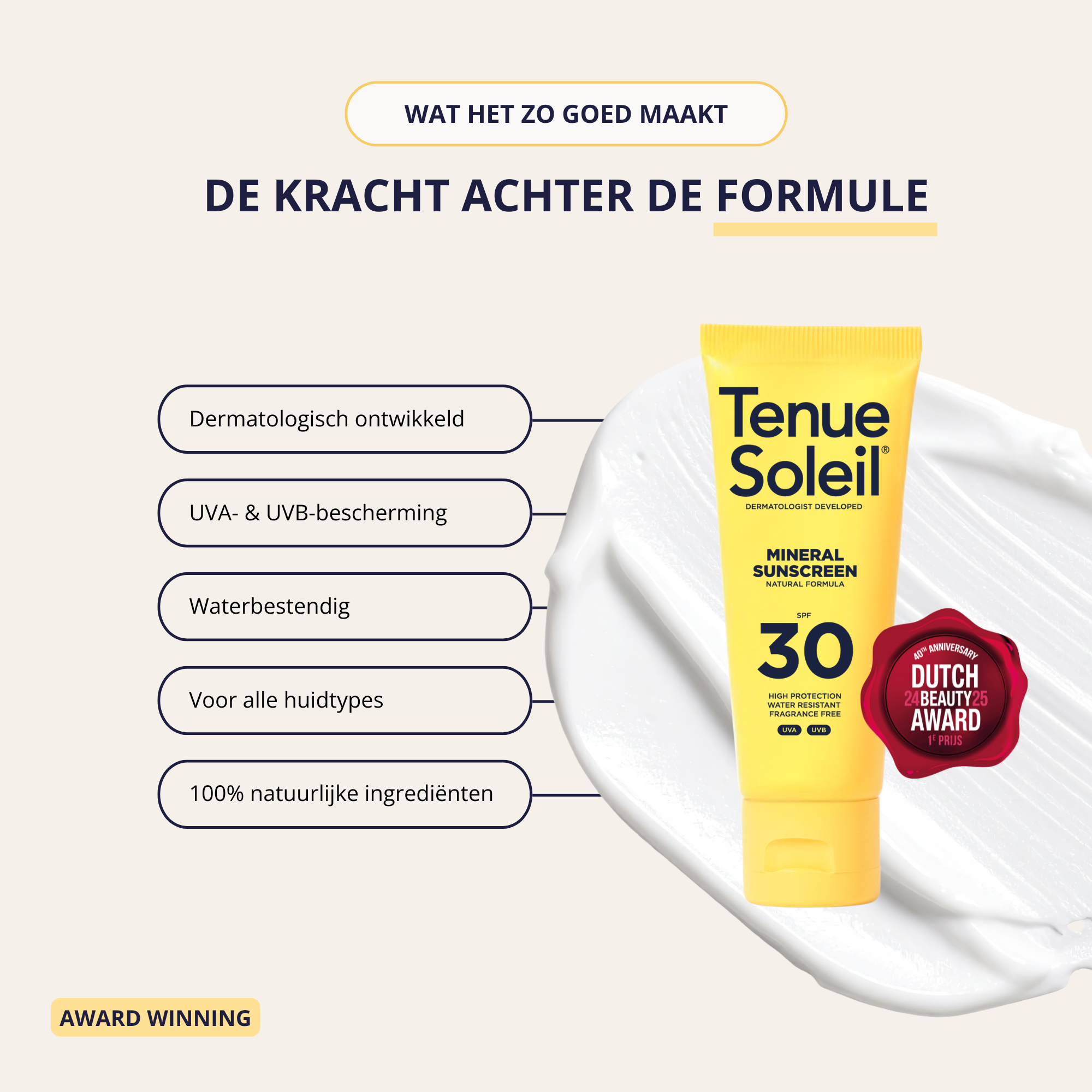 SPF30 Minerale Zonnecrème 30ml