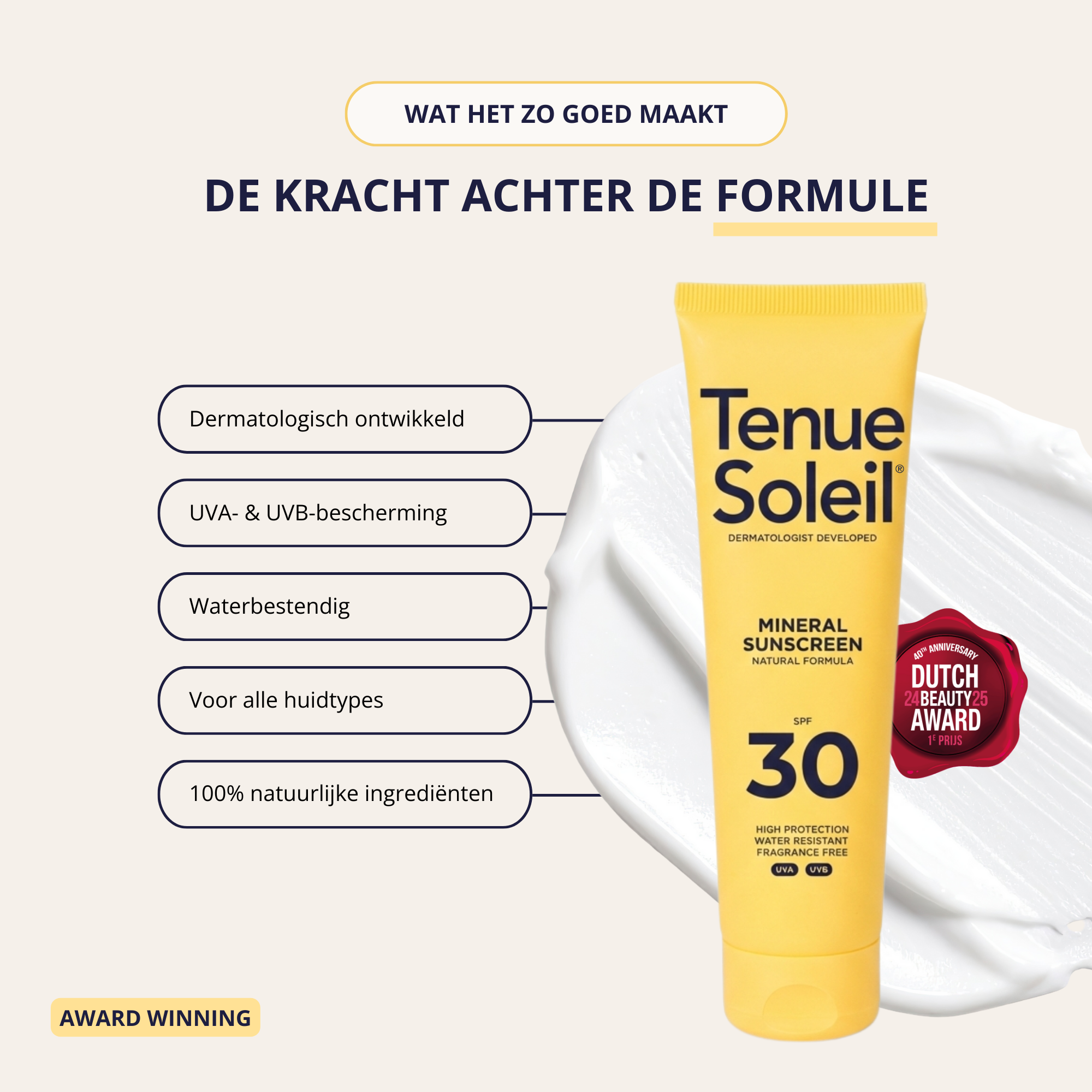 SPF30 Minerale Zonnecrème 100ml