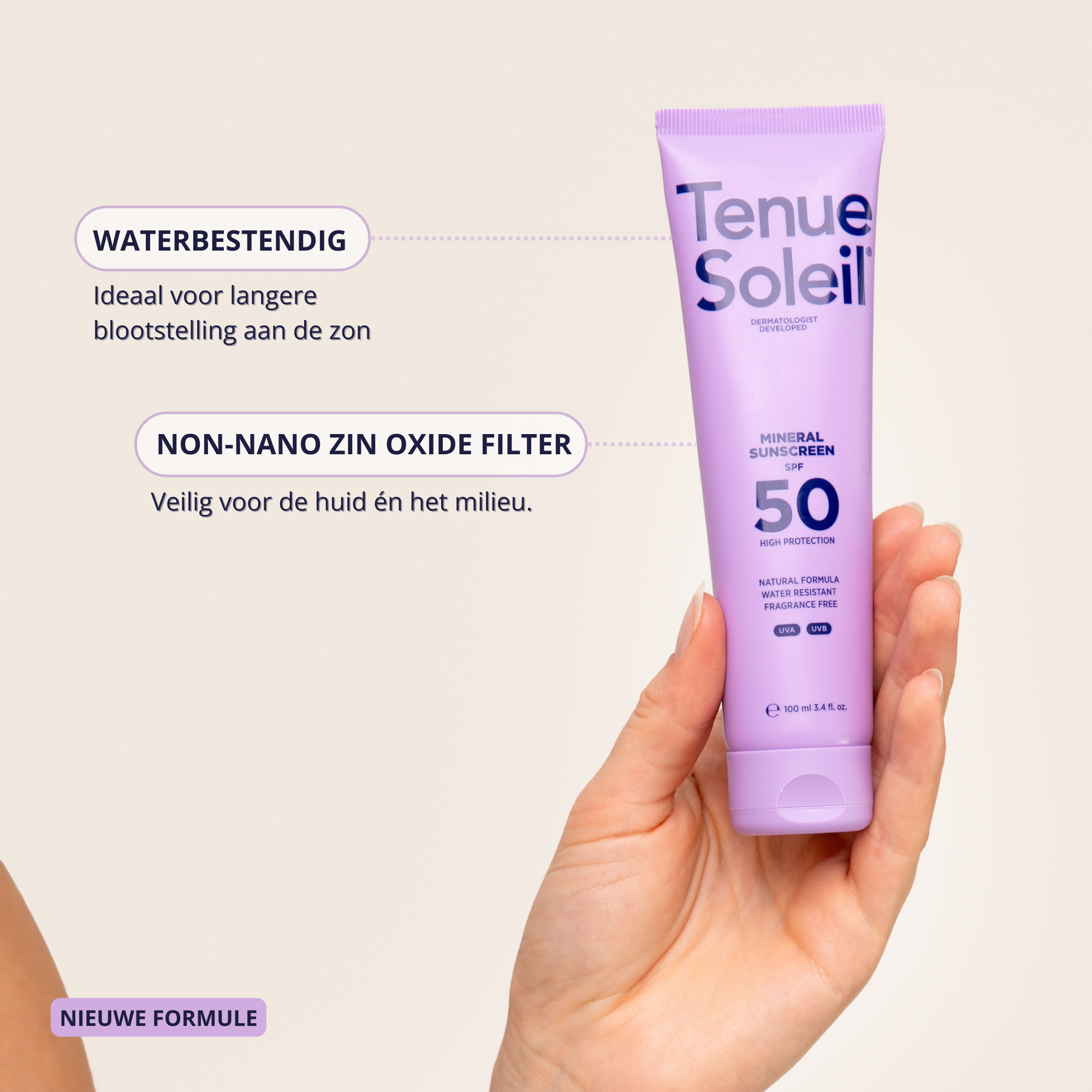 SPF50 Minerale Zonnecrème 100ml