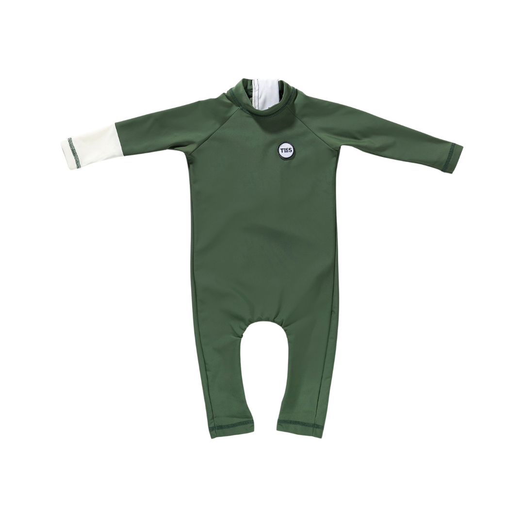 Lou Summer Olive UV Onesie